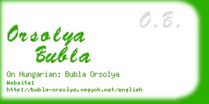 orsolya bubla business card